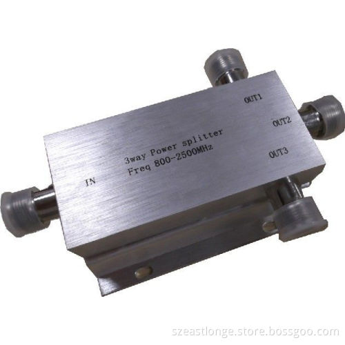 3 Way Silver Power Divider/splitter 2500mhz With 50Ω I/o Impedance